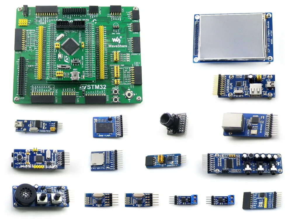 Stm32f407vet6 Stm32f407 развитию + 3 2 &quotЖК Камера 14 модулей|Запасные части| |