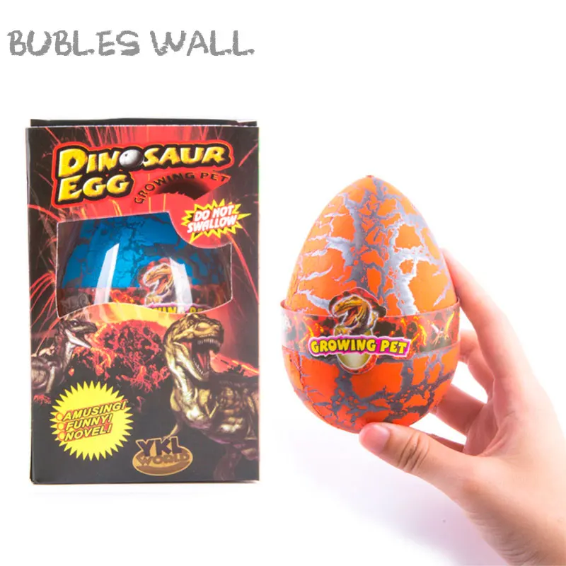 

Bubles Wall 12x8.5 cm Super Large Colorful Dinosaur Egg Water Hatching Inflatable Water Cracks Growing Egg Toys for Kids Gift