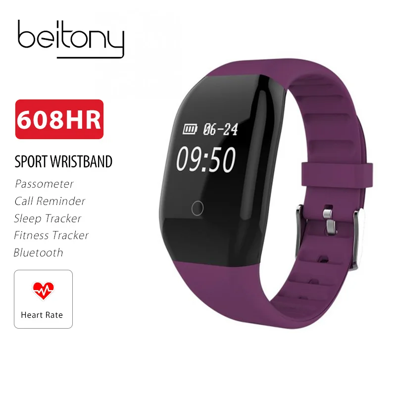 Beitony Smart Watch Oxygen Bracelet Band Pulsera Actividad Waterproof Heart Rate Activity Monitor Fitnes 608HR | Электроника