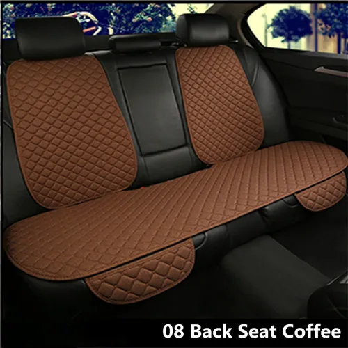 1set Back Coffee Льняной Чехол-протектор на автомобильное сиденье переднее заднее сиденье задняя подушка коврик со спинкой для авто автомобильный интерьер грузовик внедорожник или фургон - Название цвета: 1set Back Coffee