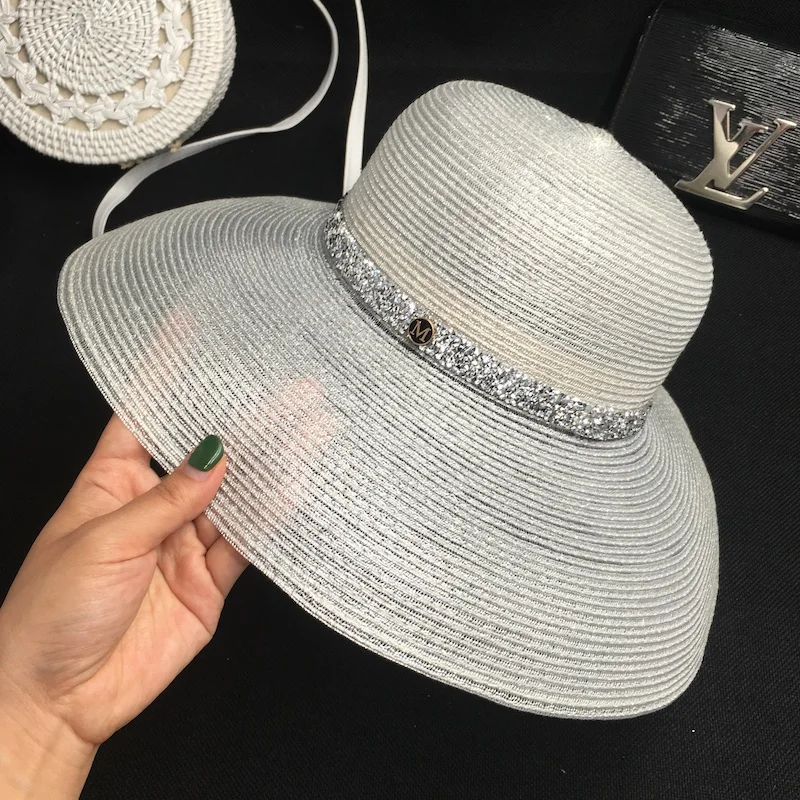 Ms summer sunscreen basin hat HaiBianFang straw folding beach joker to travel | Аксессуары для одежды