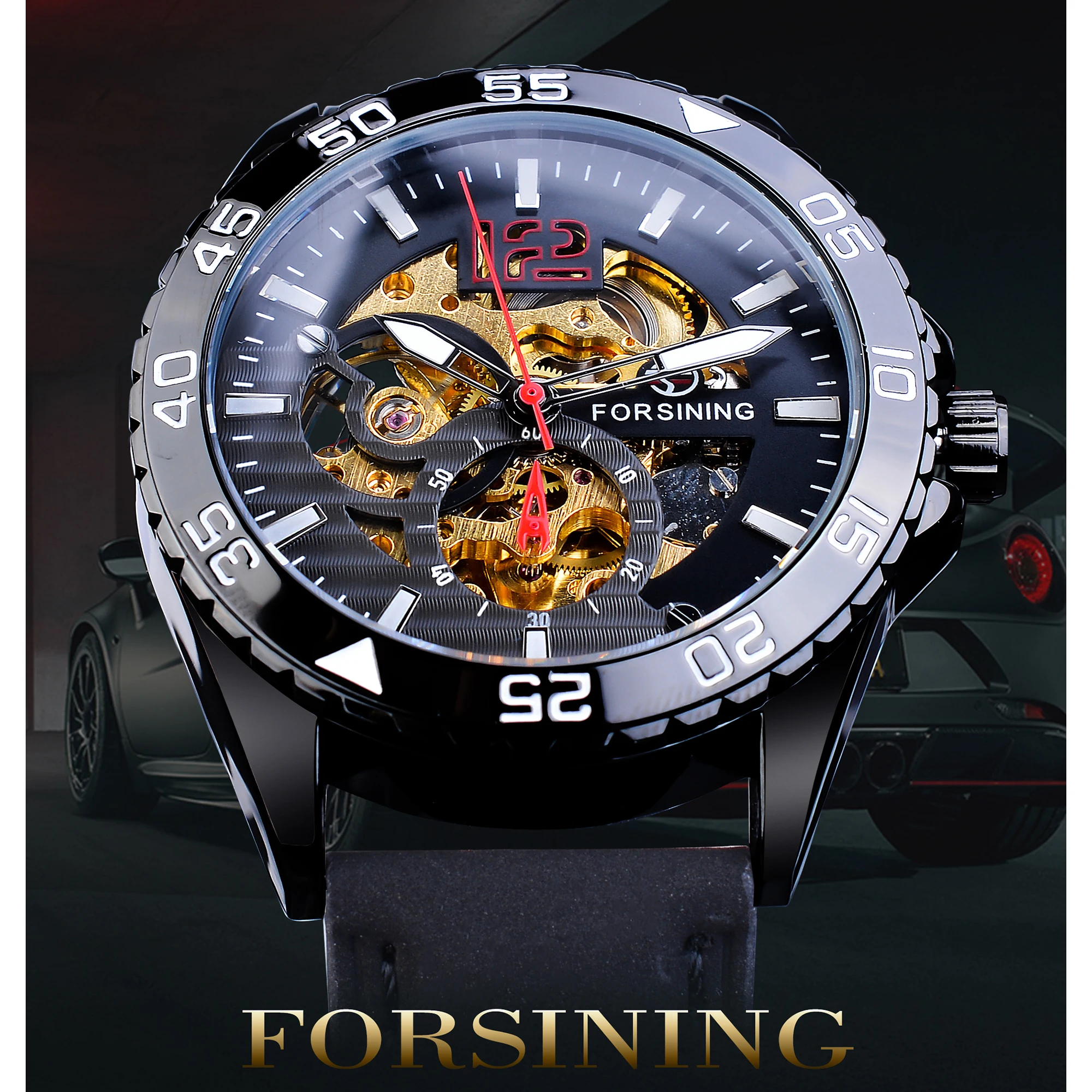 Часы наручные Forsining Мужские механические автоматические водонепроницаемые