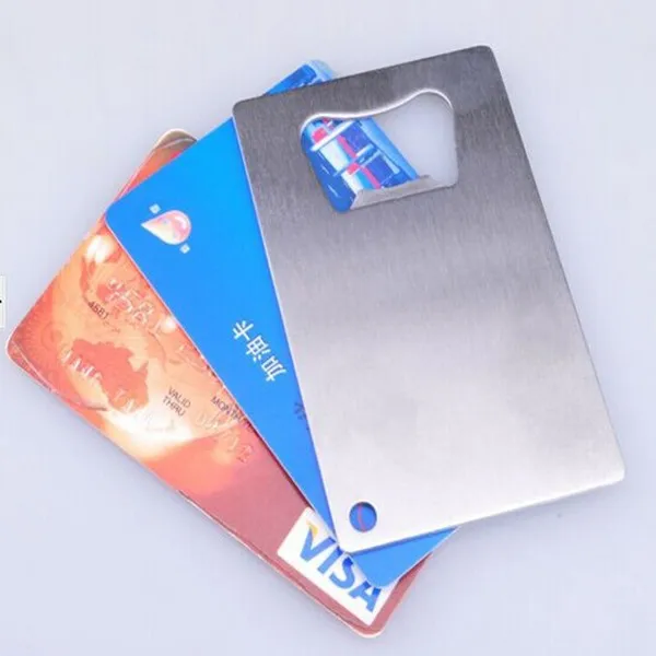 

100pcs Polybag Packing Wallet Size Stainless Steel Credit Card Bottle Opener