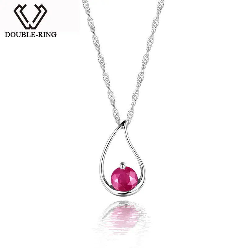 Женская подвеска с рубином Ювелирное Украшение из серебра пробы CAP01644D | Украшения