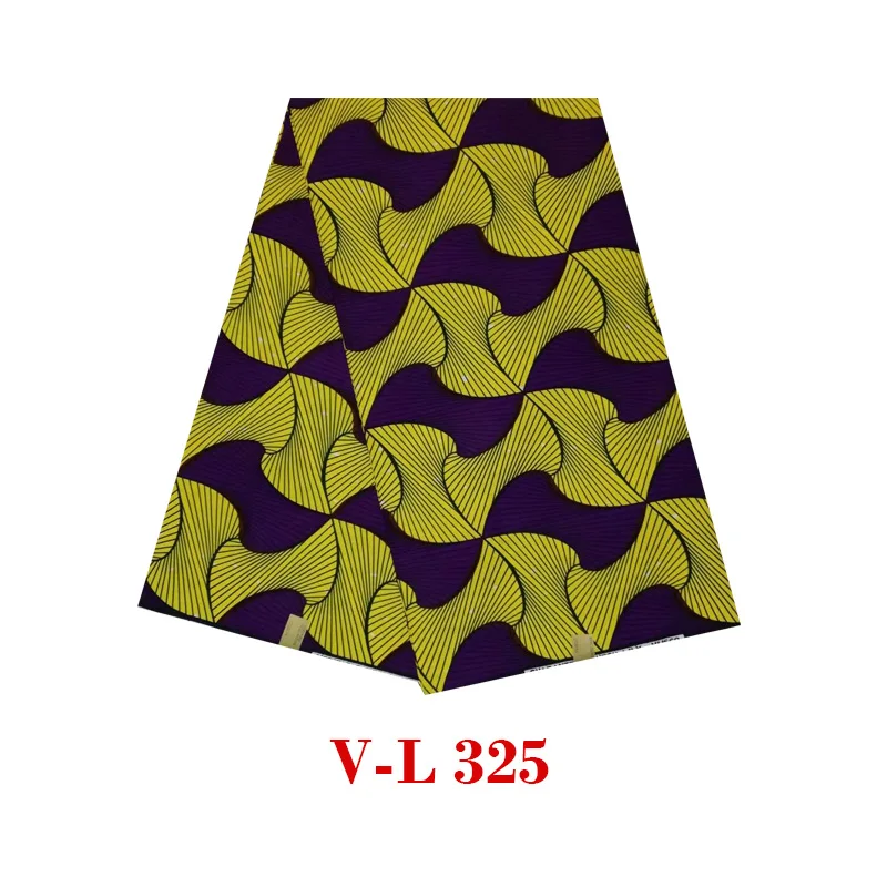 

2019 The lastest design veritable Batik wax african ankara block guaranteed high quality yellow hot sale V-L 325