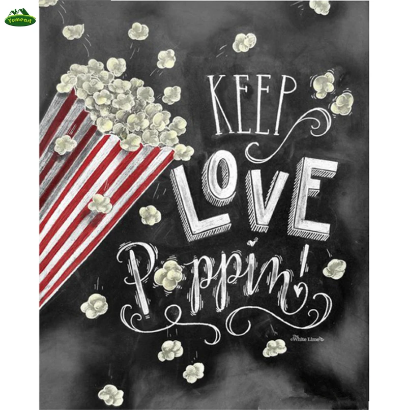 

Diamond Painting Popcorn Needlework Diamond Embroidery Cross Stitch Creative Hobbies and Crafts YHAllpaper Graphics Decals