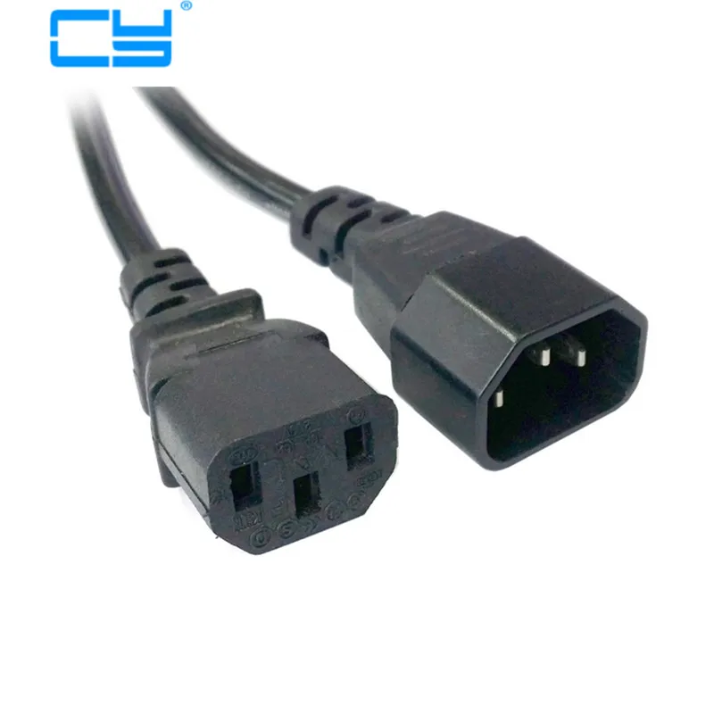 

6ft 1.8m Male to Female PC Power Extension Cord Cable Wire IEC320 IEC 320 C13 to IEC C14