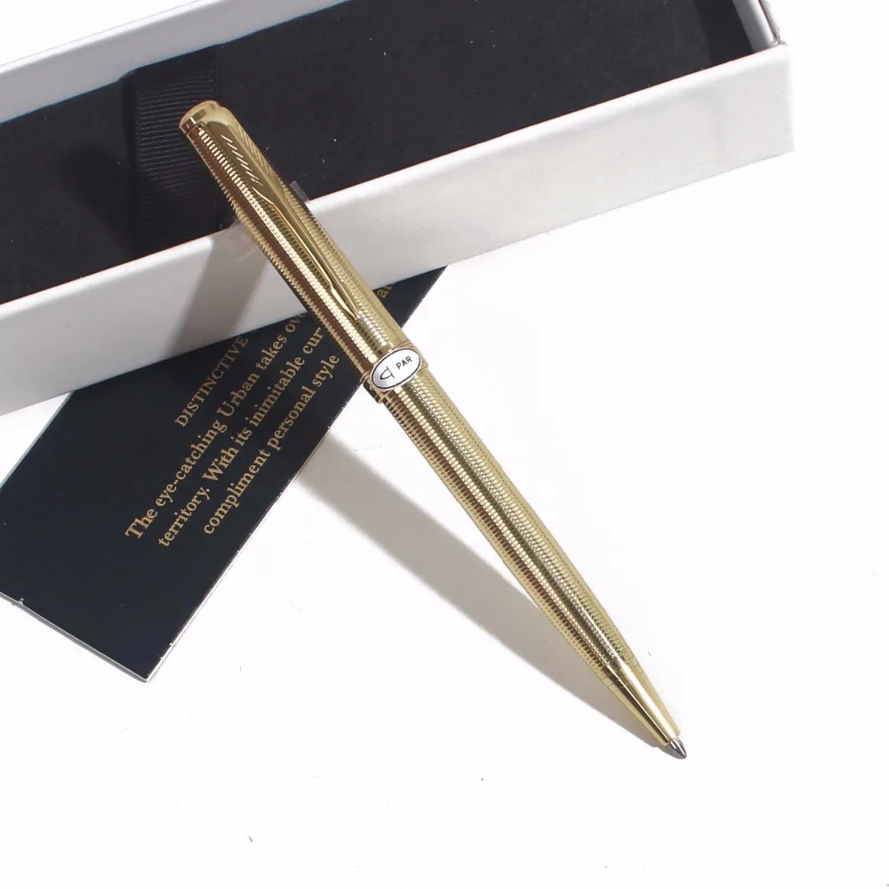 

Sonneting Rollerball pen metal office school pen Classic gold black gold clip pen gift with box Gold