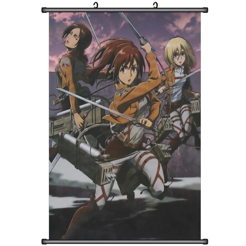 Аниме декоративная картина атака на Титанов Annie Leonheart &amp Mikasa Ackerman storia Eren Levi