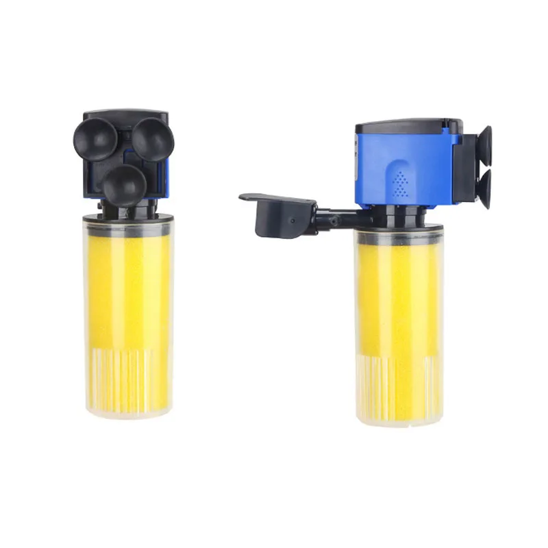 Тихий дизайн 3 в 1 внутренний фильтр для аквариума многофункциональный