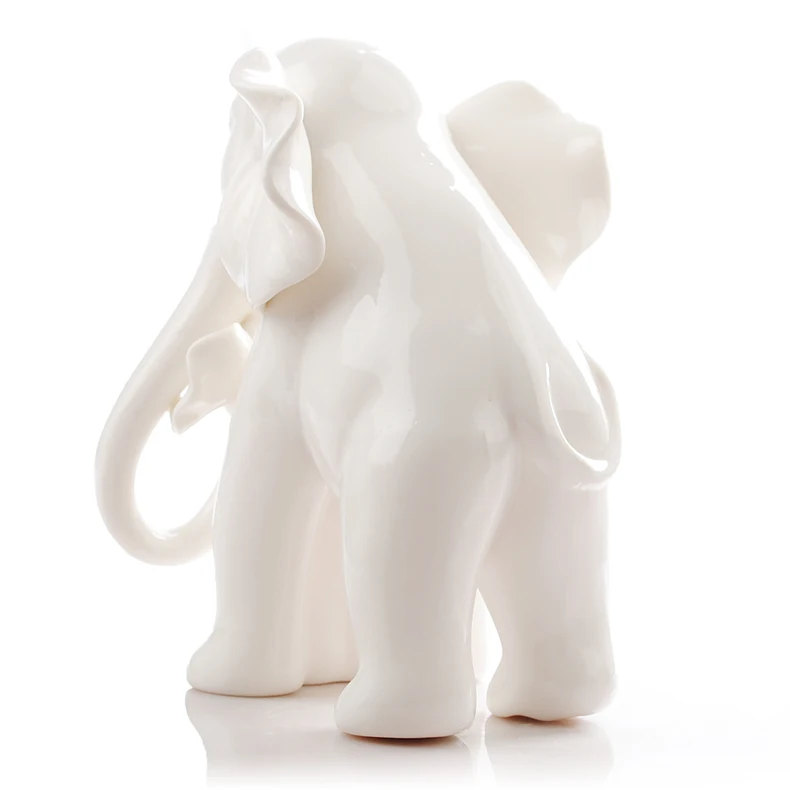 Белая керамическая пресс форма слон домашний Декор украшение помещения