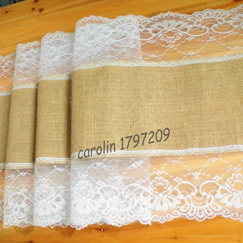 

44x275cm jute burlap hessian wedding table runner party event supplies rustic wedding decoration centerpieces decoracion vintage