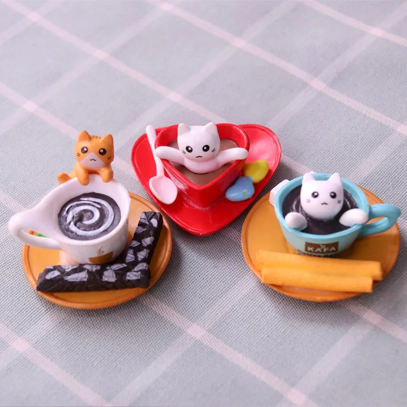 6 шт. жадные Снэк кошки Кормление кофе игрушка для девочки кукла подарок