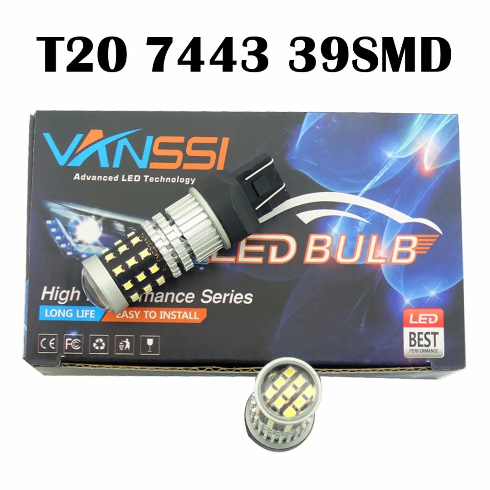 2x T20 7440 7443 7444 1400 люмен чрезвычайно яркие 1020 чипы 39 СВЕТОДИОДОВ W21/5 Вт светодиодные
