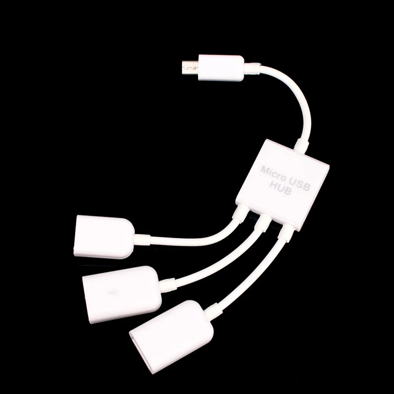 Горячий двойной микро USB хост OTG концентратор адаптер кабель для Samsung Galaxy S3 S4 Google