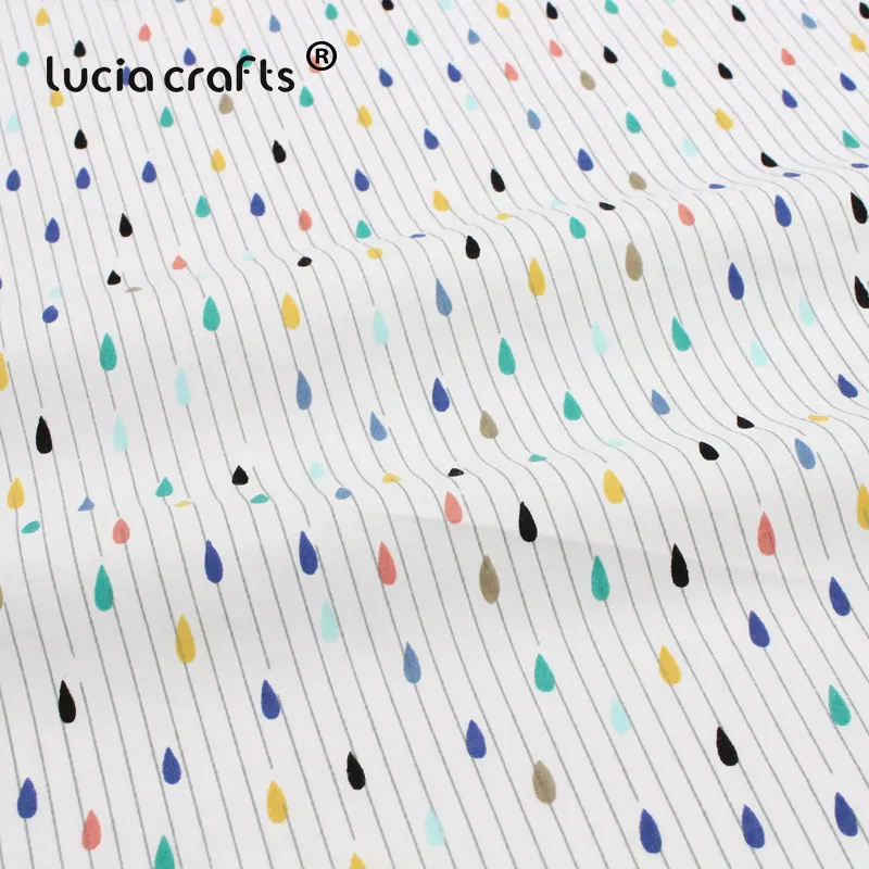Lucia crafts, 1 шт./лот, хлопковая ткань с принтом для кукол, ручная работа, шитье, Лоскутная Ткань, текстиль, ткань I0307