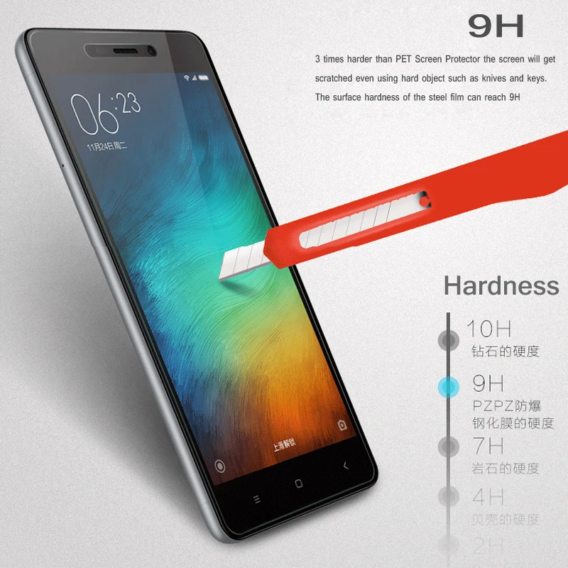 HD закаленное стекло для Xiaomi Redmi 5A 4A 3 3S prime 3X Note Pro 2 Защита экрана Mi5 Mi4 Mi4i Mi4c