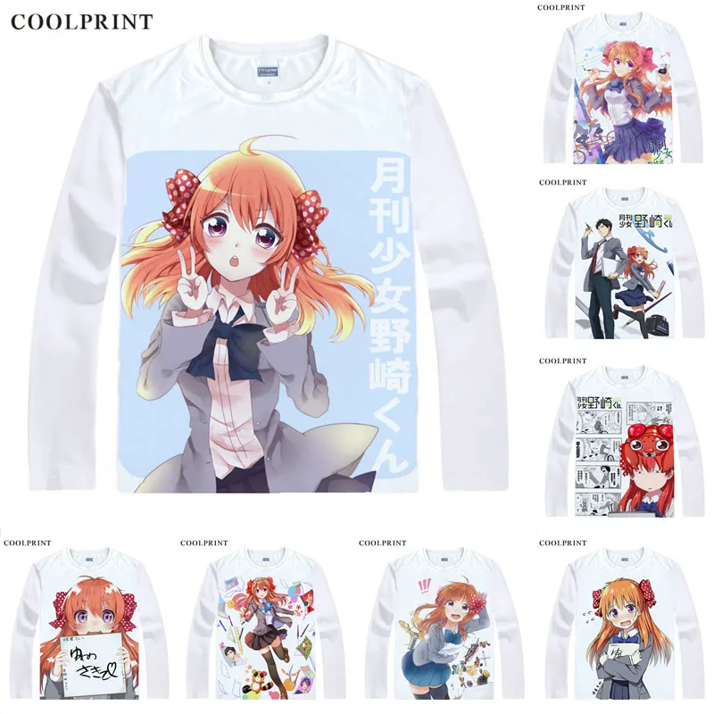 Moe аниме ежемесячные футболки для девочек Nozaki kun многостильные рубашки с длинным