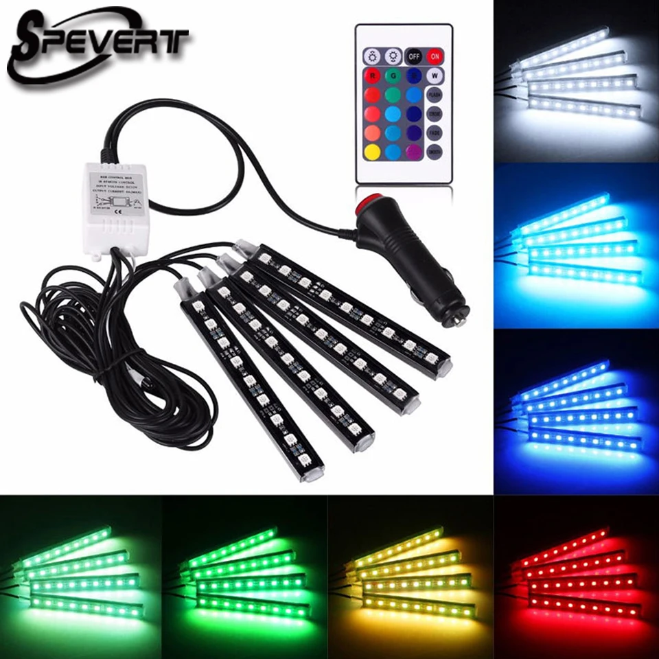 Спиверт 12В RGB LED DRL свет 5050SMD Авто пульт дистанционного управления светодиодная