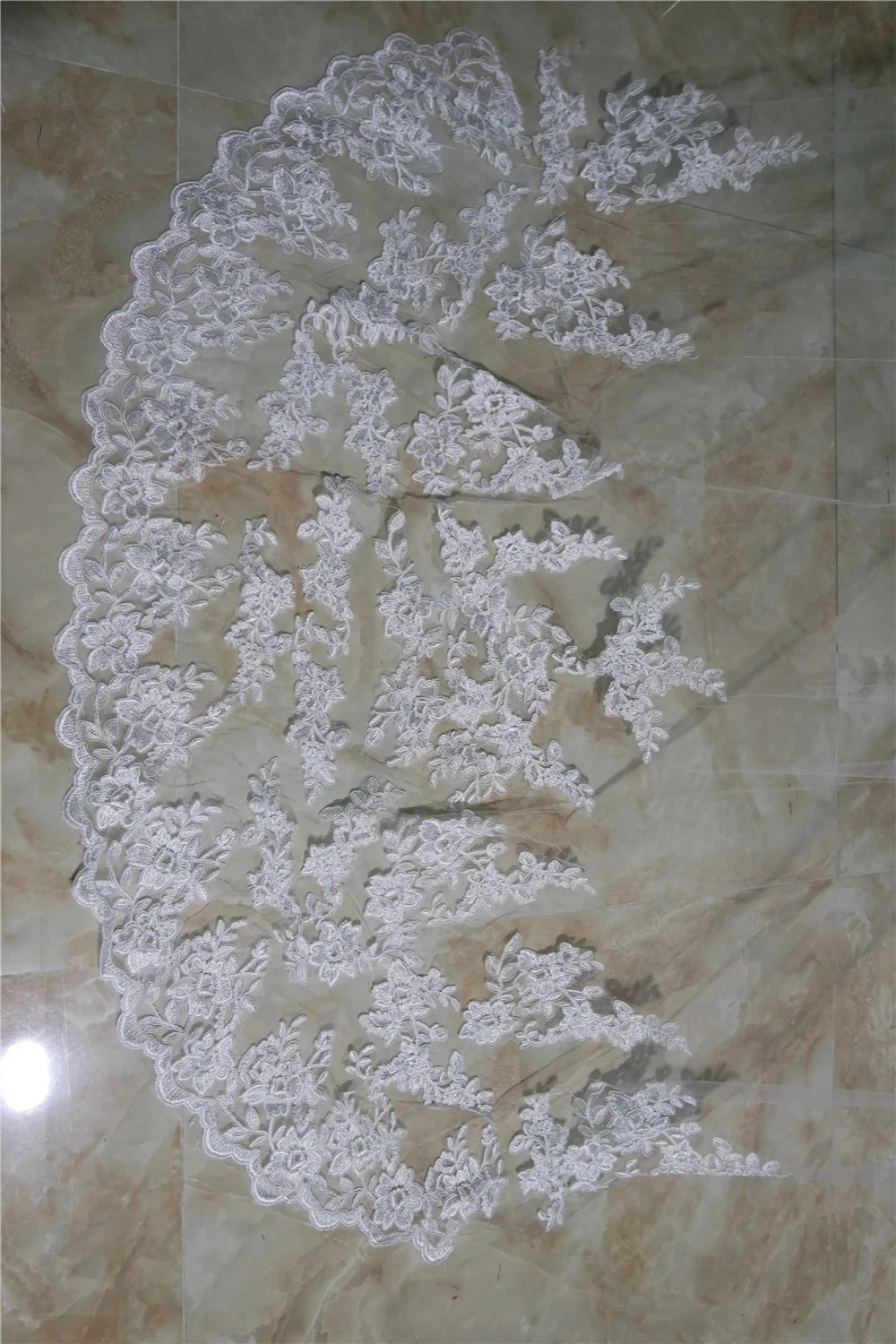 Рутшен Соборная Фата для невесты Румяна свадебная фата 2 яруса кружевная Длинная