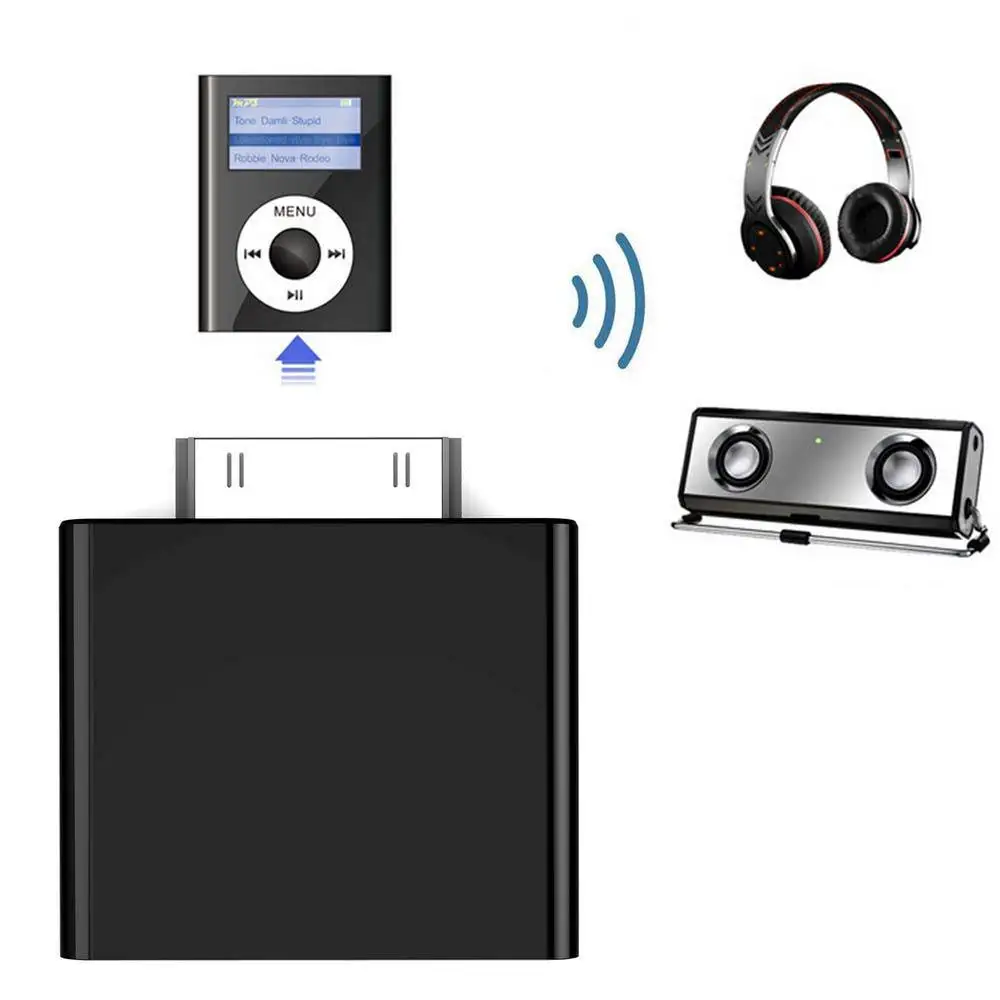 Портативный Bluetooth A2DP музыкальный приемник адаптер для ihome 30-контактный док-станция для Динамик