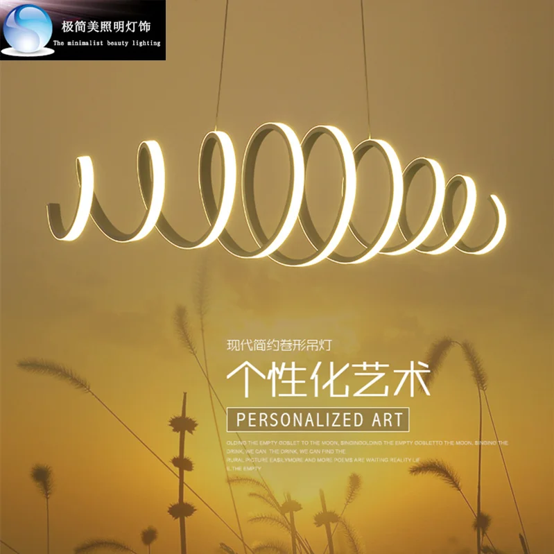 Кольцо LED Современные стильные подвесные светильники ресторан Смарт гостиная