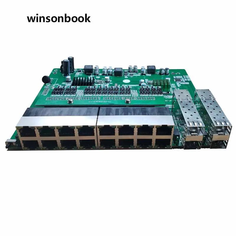 Обратное PoE Питание switch 16x10 M/100 M и 4SFP порт Gigabit Ethernet PCB Материнская плата|Сетевые