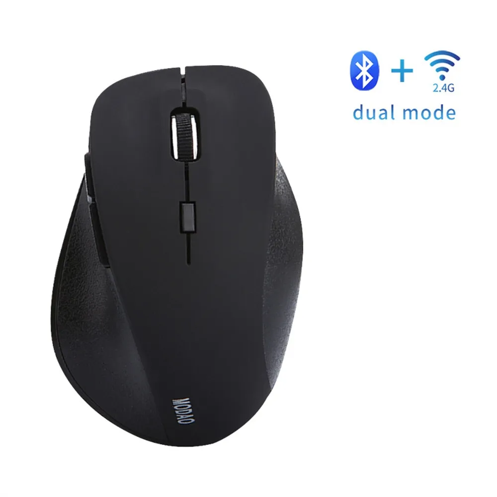 Черный Горячее предложение! Оригинальная MODAO перезаряжаемая Bluetooth 4,0 и 2,4G Двухрежимная Беспроводная игровая мышь# ZS - Цвет: Черный