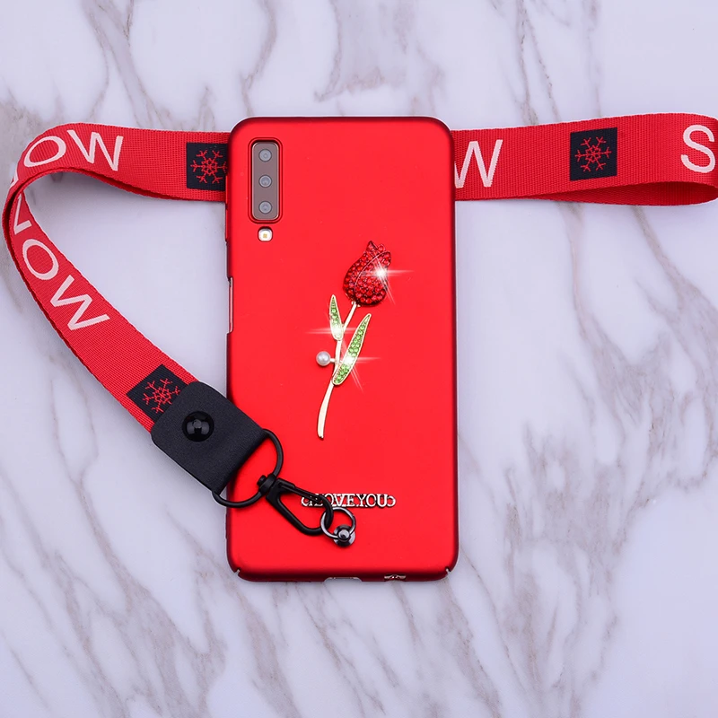 Для Samsung Galaxy S10 S8 S9 Plus A6 A8 J4 J6 A30 A50 J7 prime J5 2017 A9 A7 2018 чехол для телефона с розовым
