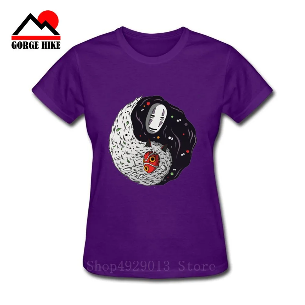 Yin Yang дизайнерская женская футболка ghibli с коротким рукавом натуральный баланс