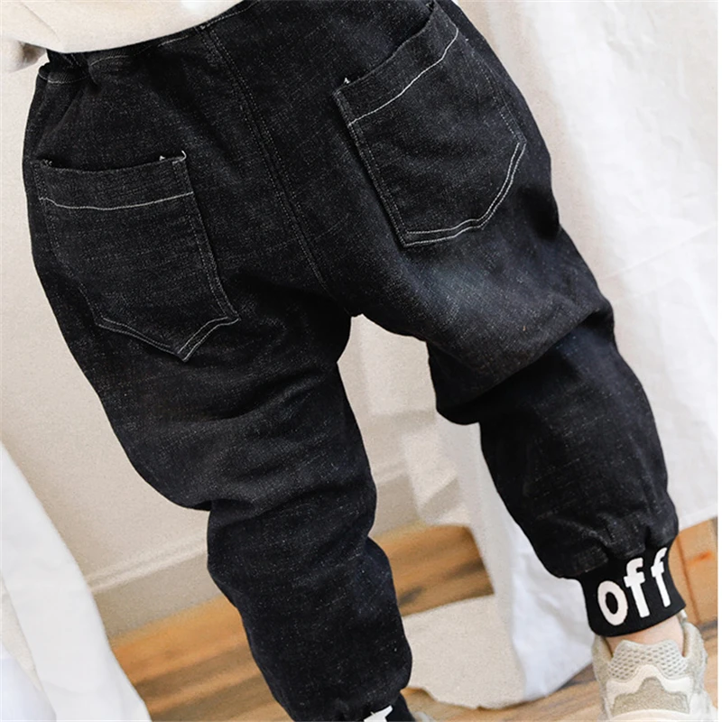 Новые модные теплые детские вельветовые джинсы Сезон осень-зима Детские