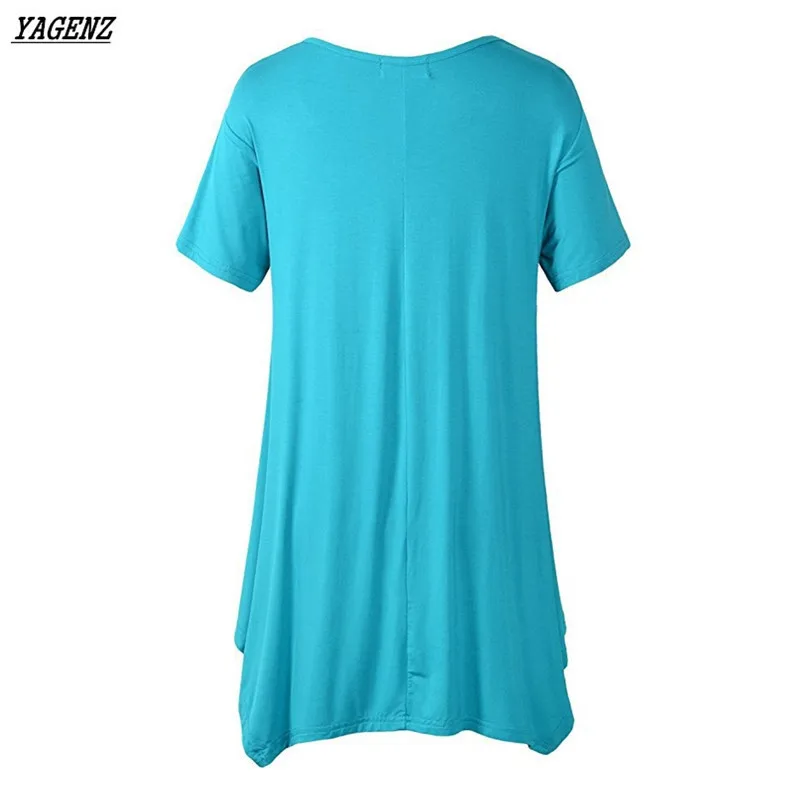 Футболка женская летняя с круглым вырезом и коротким рукавом средней длины|summer t