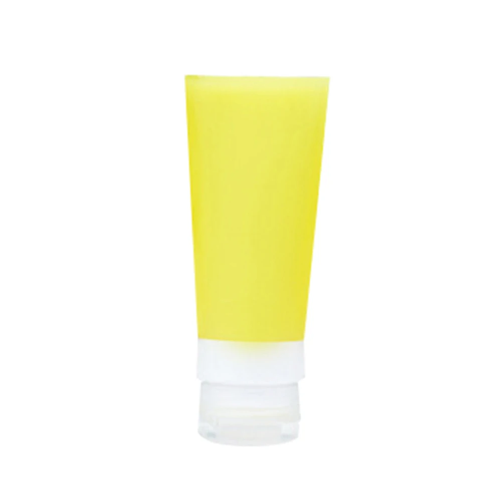 Yellow 60ML Пустые Силиконовые бутылки для путешествий лосьон шампунь Тюбик-Контейнер Косметический портативный - Цвет: Yellow 60ML