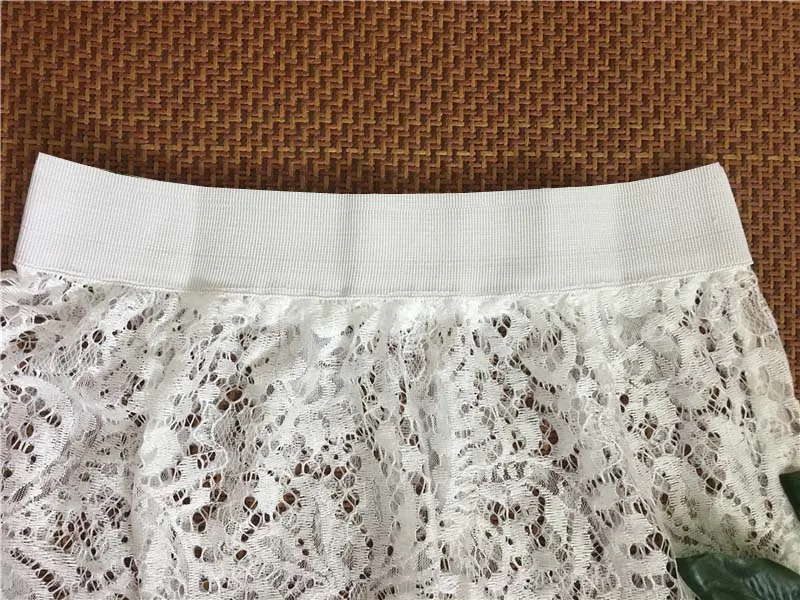 

Women Lace Hollow Out Skirt Underskirt Sexy Club High Waist Transparent Short Micro Mini Black White Pencil Skirt Overskirt