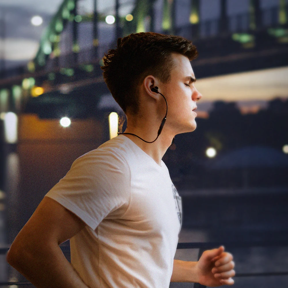 ДОСС BE5 Спорт Bluetooth наушники-вкладыши Беспроводной вкладыши 12 часов Водонепроницаемый IPX6 гарнитура со встроенным микрофоном