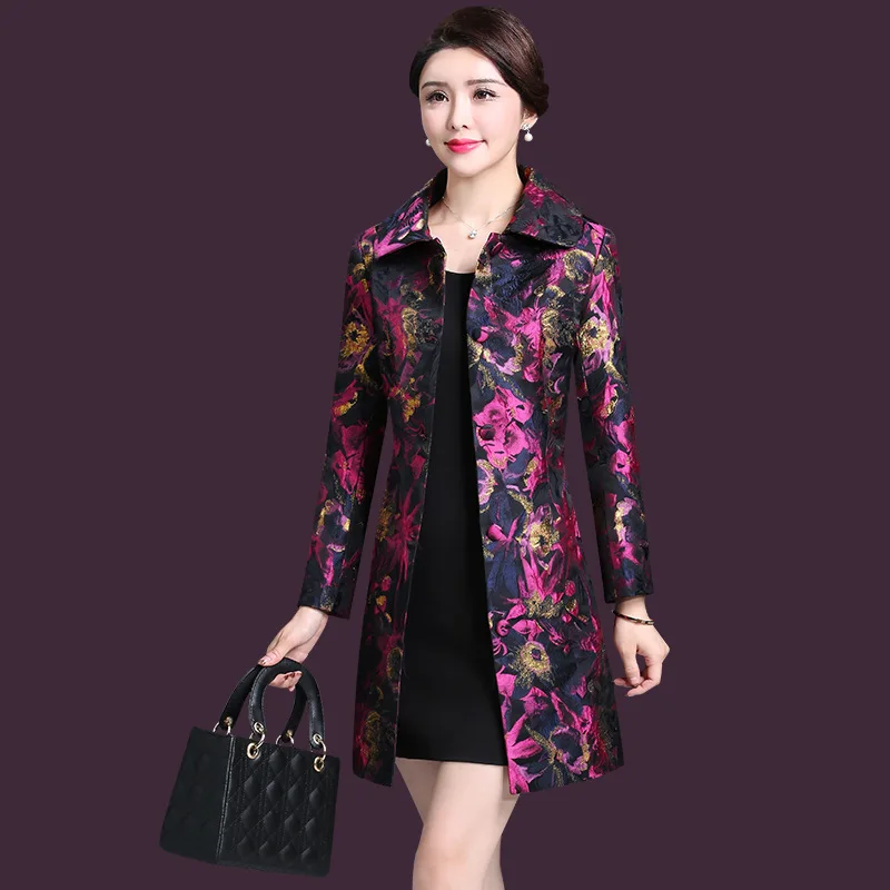 

2020 autumn and winter new women's windbreaker jacket high quality fashion slim temperament jacket large size L-4XL