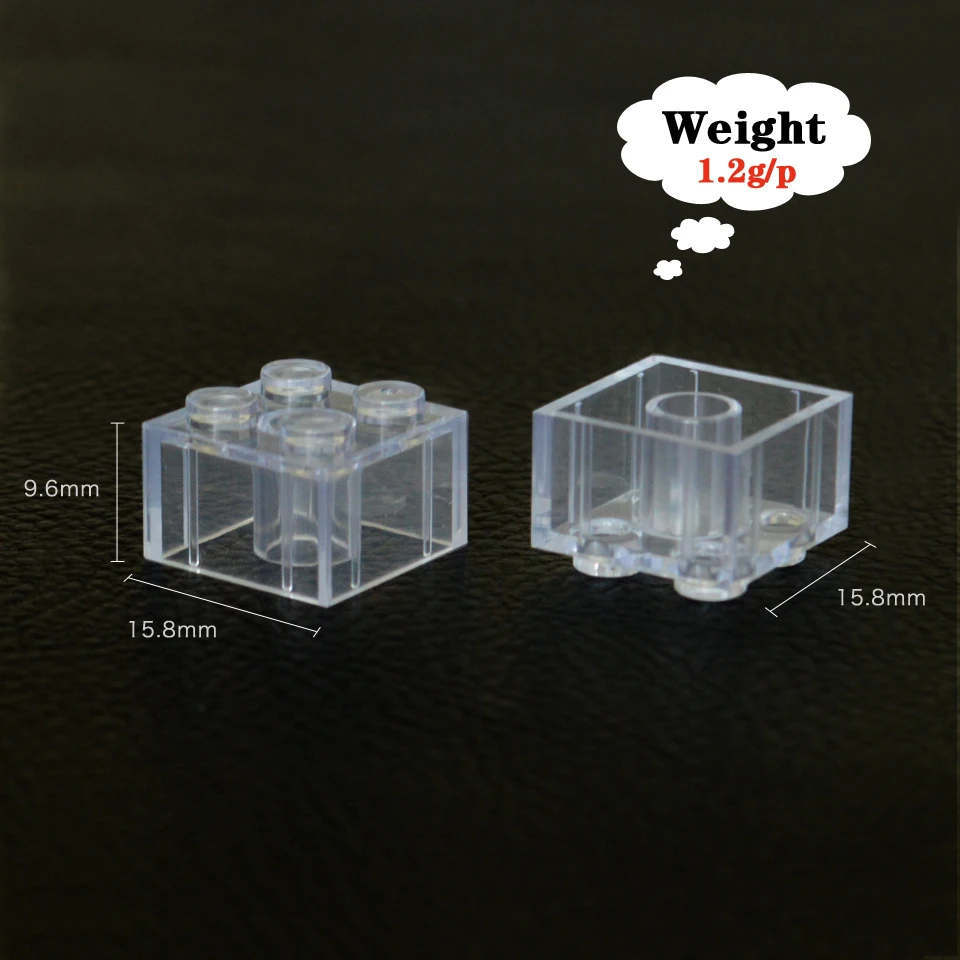 Прозрачный конструктор 2x2 Smartable строительные блоки для творчества креативные