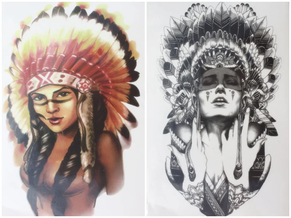 2 шт./набор временная Водонепроницаемая тату наклейка в виде древних женщин +