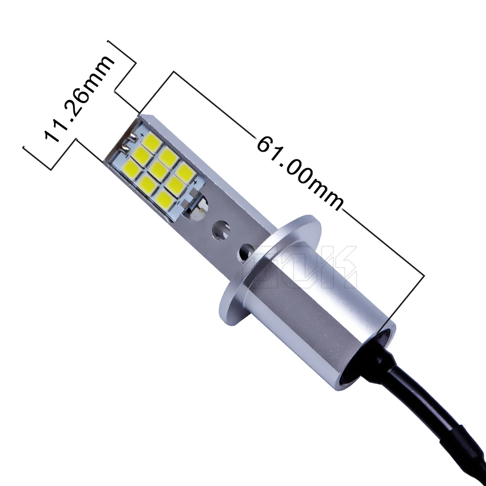 2 шт. белый h1 h3 18SMD 2835 Светодиодный чип cree 24 Вт H1 светодиодный ная сменная лампа для