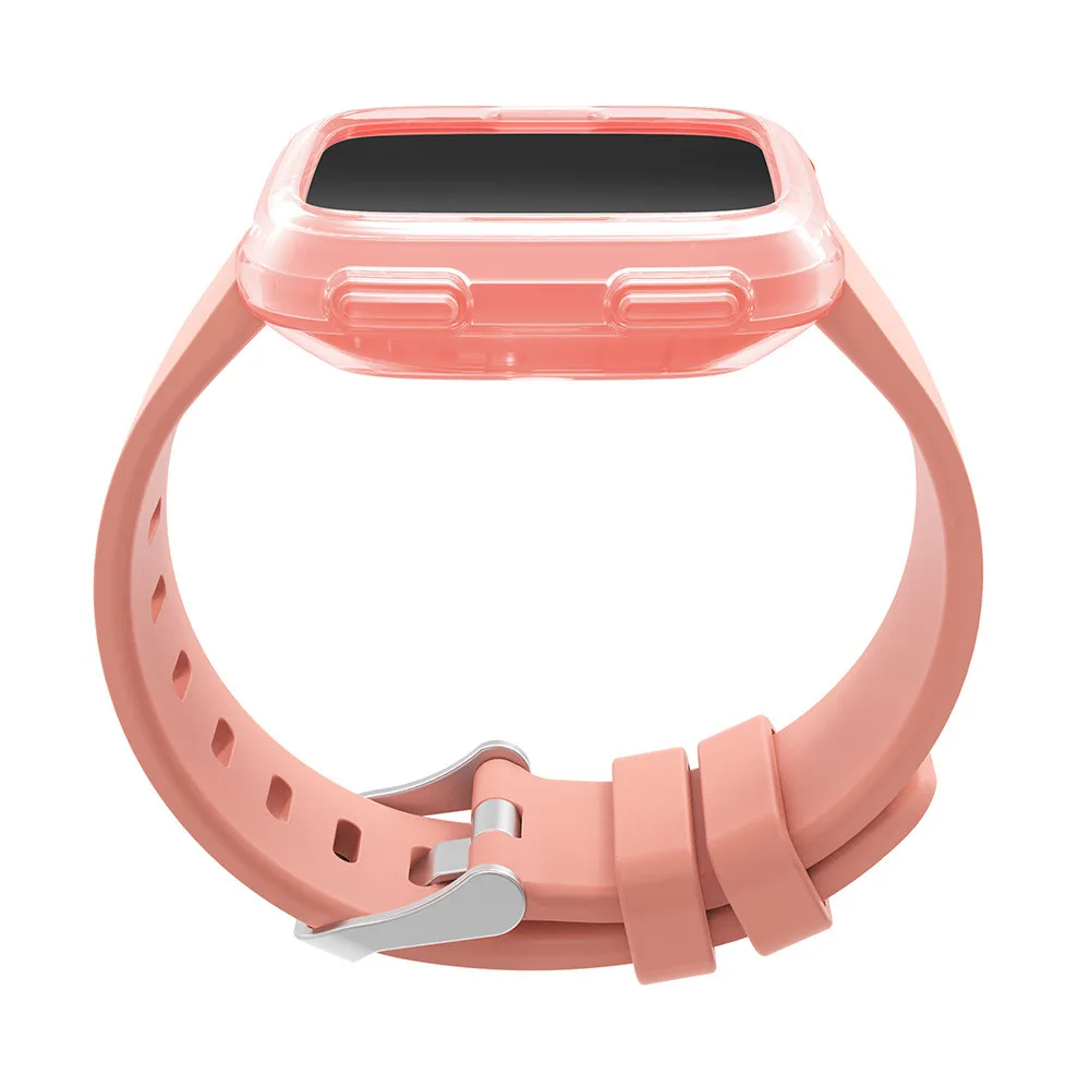 360 градусов Защитная крышка для Fitbit Versa Band чехол покрытие Coque Fit бит Versa часы аксессуары экран защитный чехол