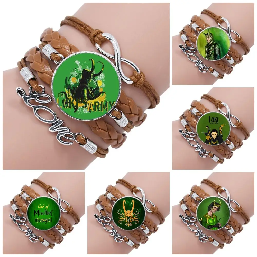 Женские и мужские вечерние украшения Loki God of Mischief многослойный черный/коричневый