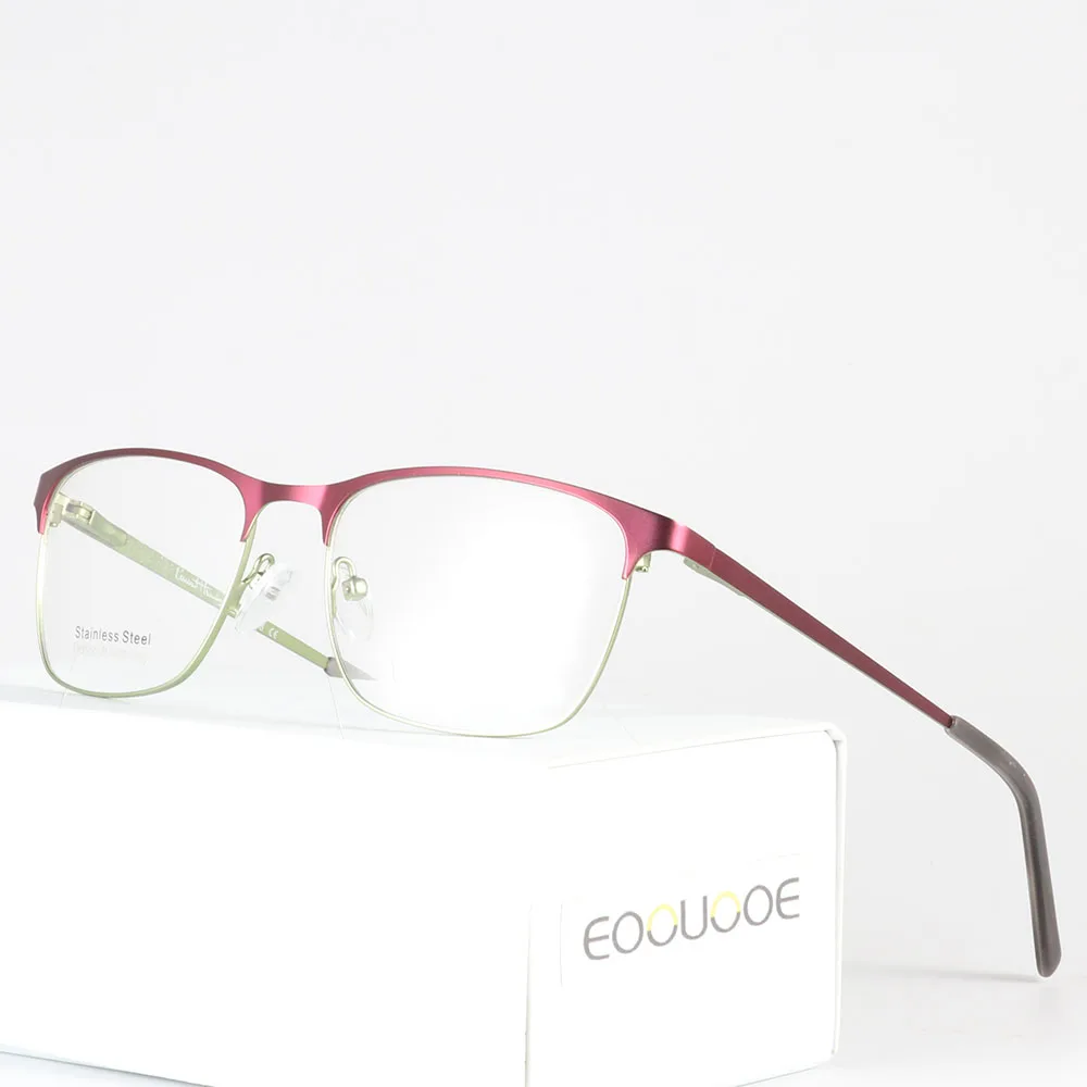 2018 Новая модная рамка для очков сплав Квадратные рецептурные прозрачные