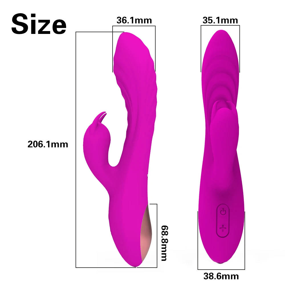G-spot Rabbit Vibrator Rechargeable Waterproof Dildo Vibe Dual Motor Clit Stimulator 12 Vibration Modes Sex Toys | Красота и здоровье
