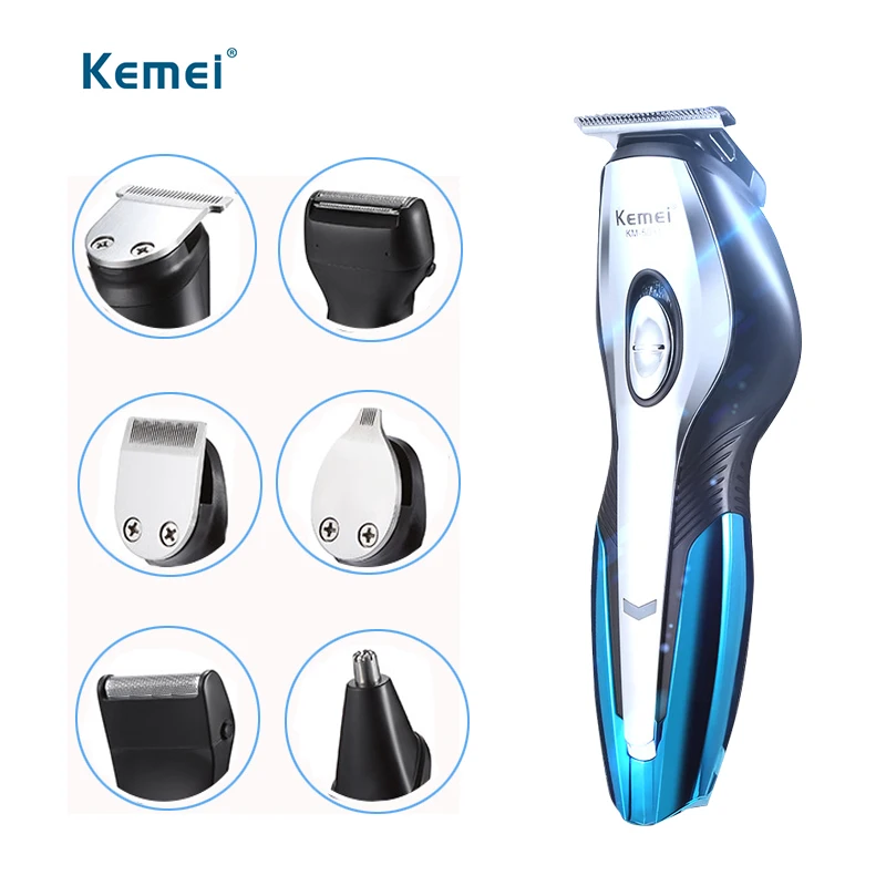 Kemei 11 в 1 Профессиональный перезаряжаемый Электрический Машинка для стрижки