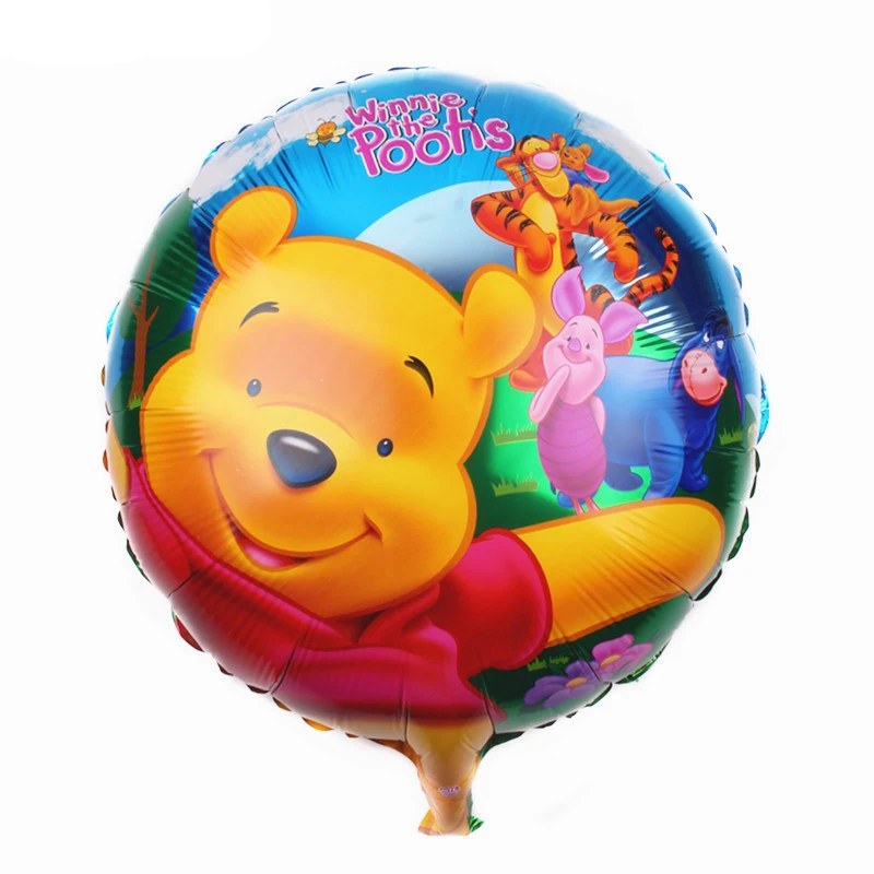 5pcs New 18inch round Winnie the Pooh baby shower Foil Balloons Cartoon Bear Aluminum Globos Birthday Party decor Supplies toys | Дом и сад