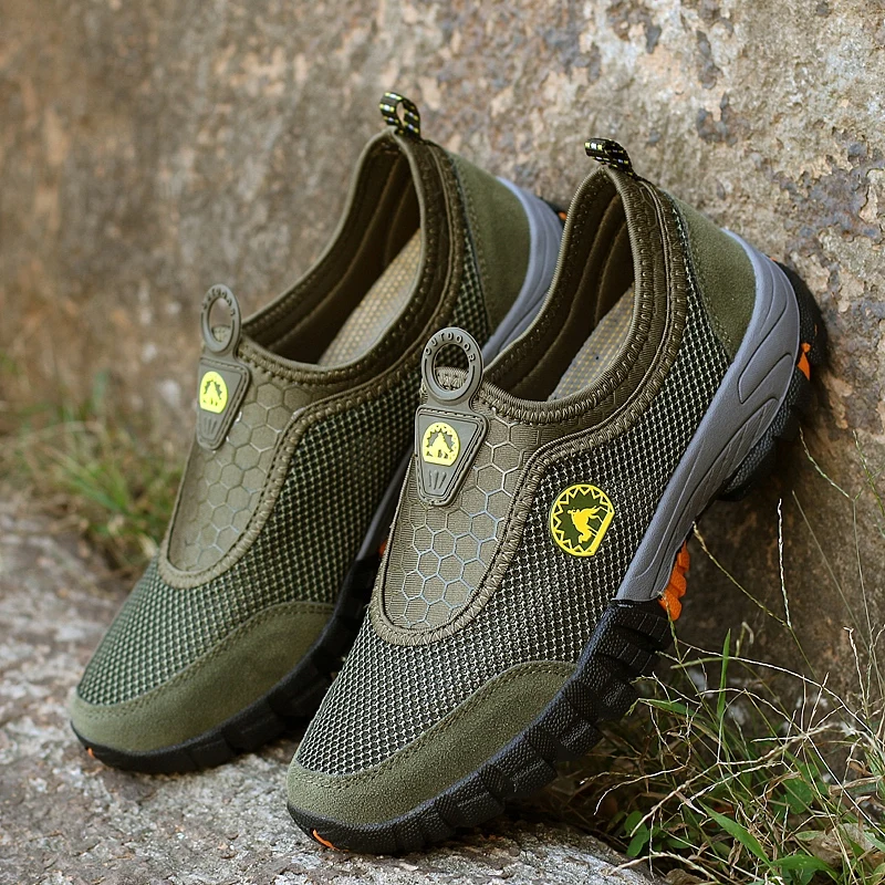 Baideng/водонепроницаемая кожаная походная обувь Ультралегкая Уличная Мужская для