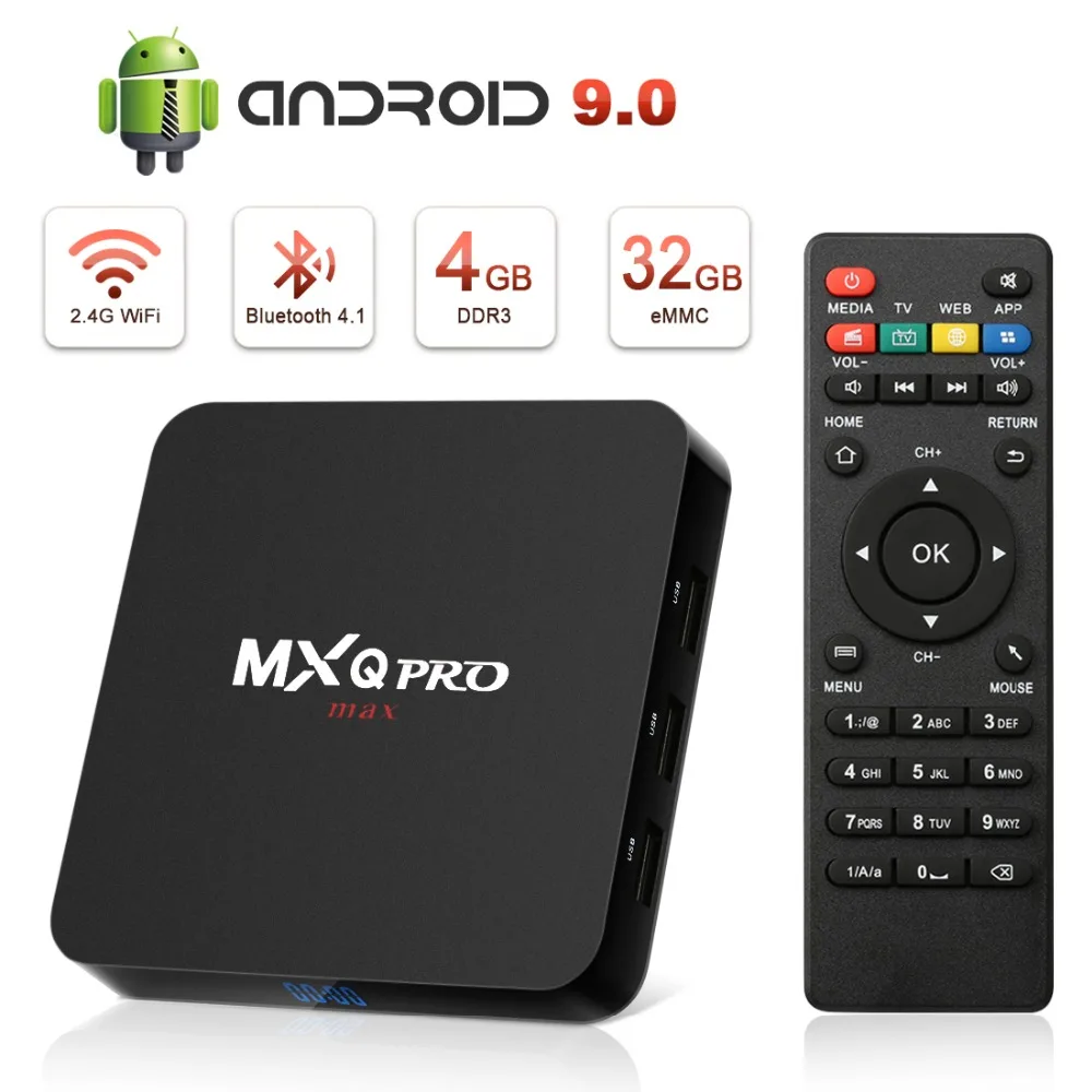Leelbox новая версия mxq pro MAX tv Box с 4 K HDR RK3328 четырехъядерный WiFi 2 ГГц Android потоковый