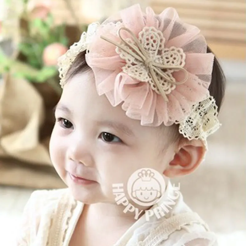 Аксессуары для детей кружевная пряжа большой цветочный Зажим девочек детский