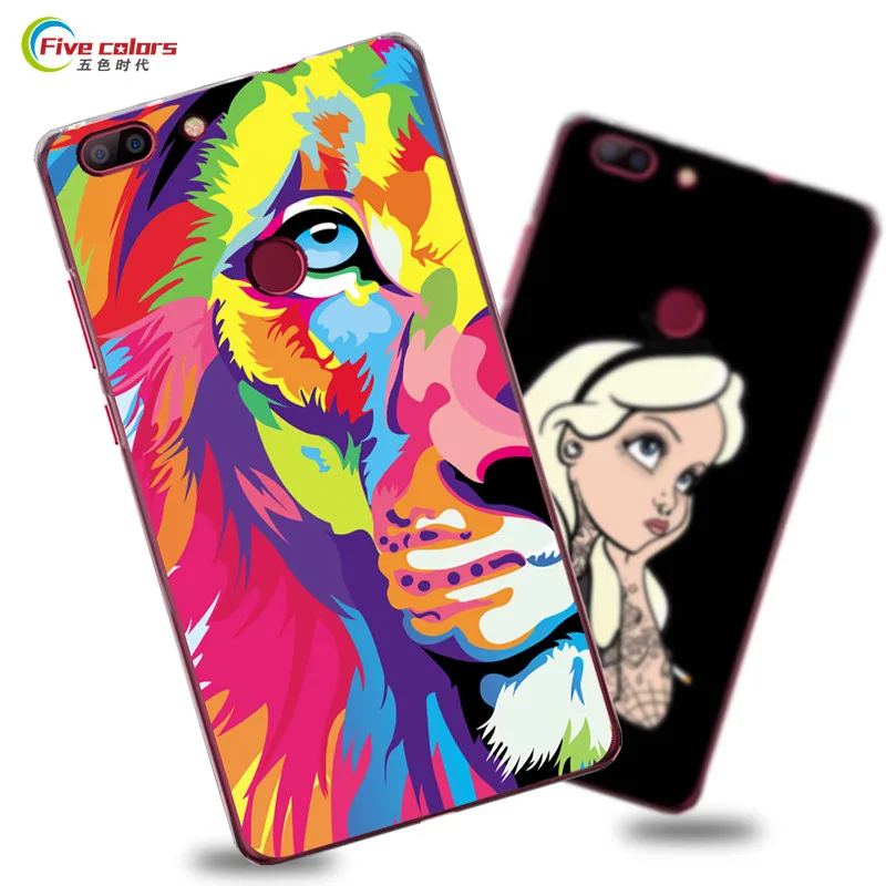 Пять цветов чехол Elephone C1 Max стильный пластиковый жесткий с принтом для задняя