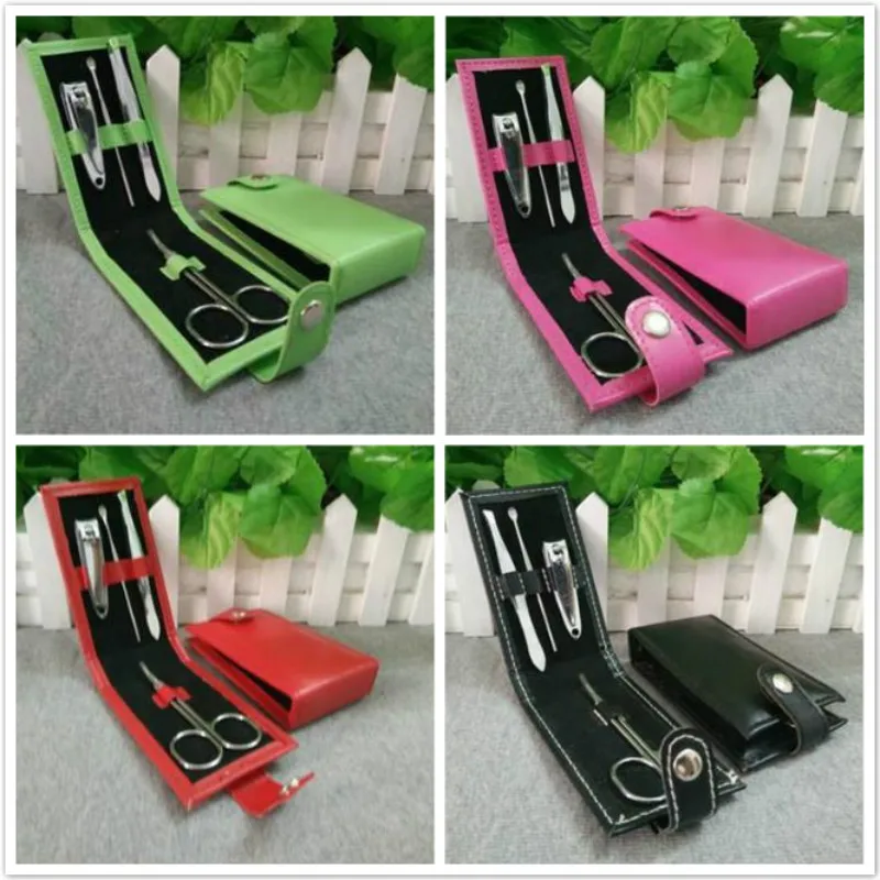 4 In 1 Kit Stainless Steel Nail Clippers Manicure Set Tools Sets PVC And High Carbon Colors | Красота и здоровье